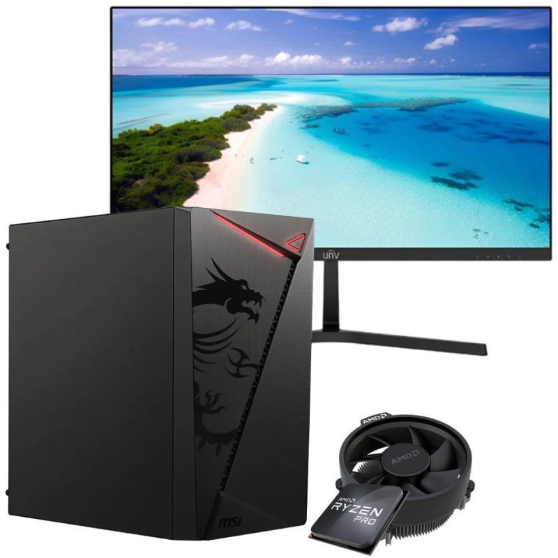 Setup Gamer Special Pc de Bureau Gaming Ryzen 5 Pro 5655G Vega