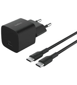 secteur Chargeur BELKIN BoostCharge USB-C 25 W câble USB-C vers USB-C