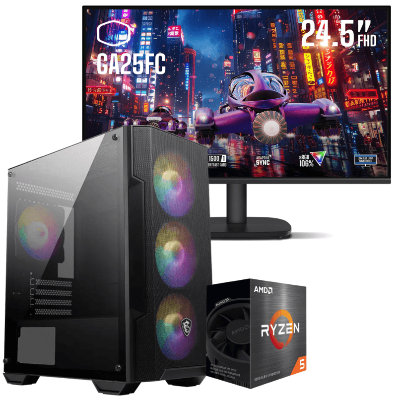 Cooler Master Setup Gamer Special Pc de Bureau Gaming Ryzen 5 5655G Vega 7