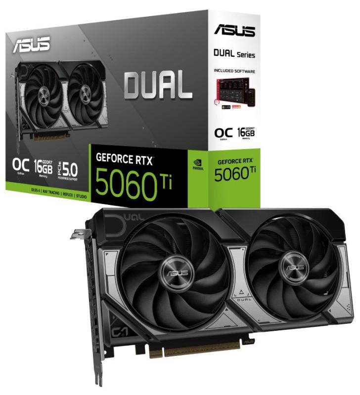 ASUS Carte Graphique Dual GeForce RTX 5060 Ti OC GDDR7