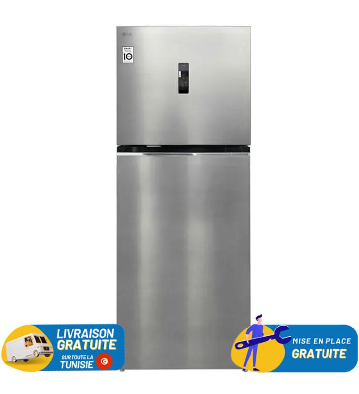 LG Double Portes INVERTER No Frost 461 Litres Platinium