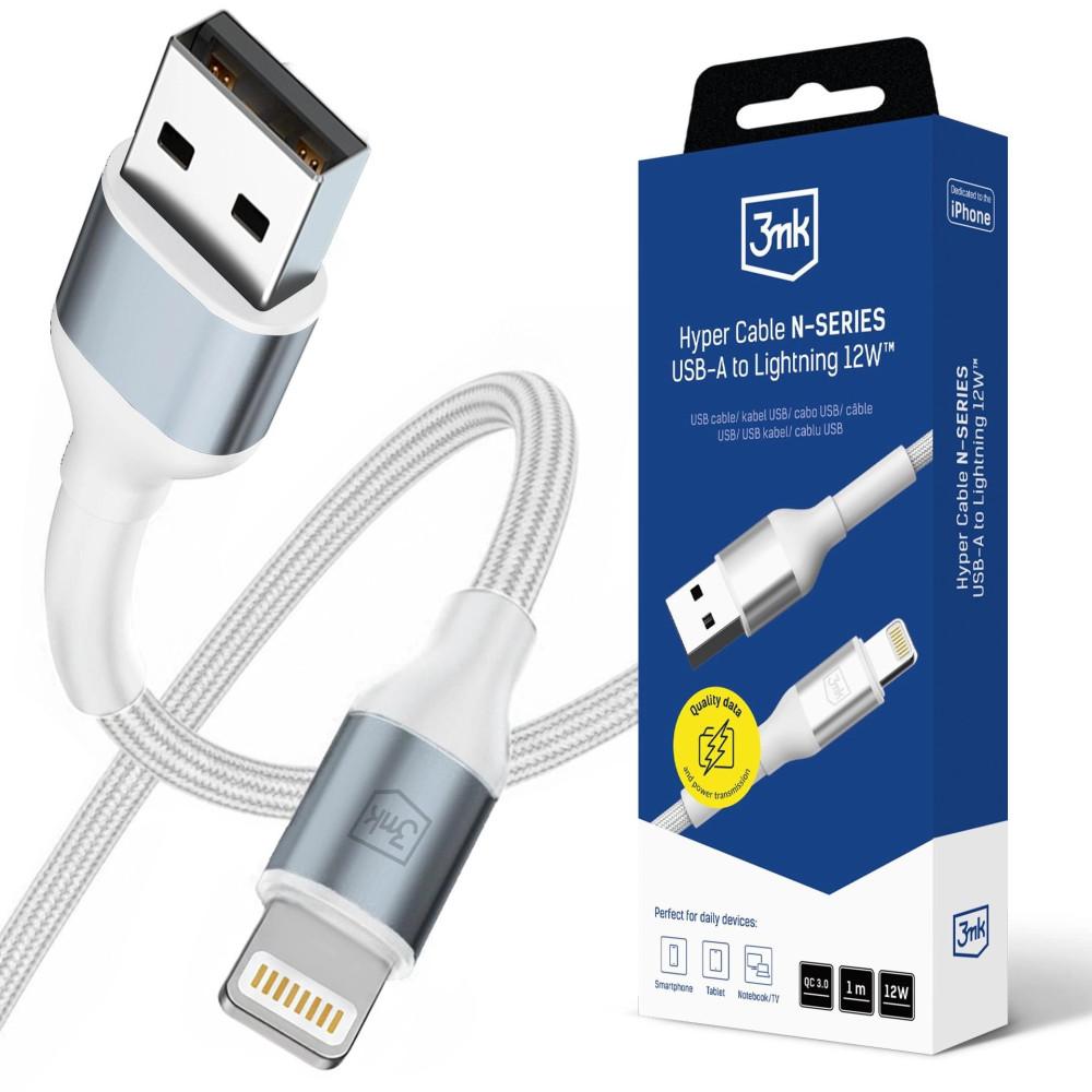 Hyper 3mk Series USB-A vers Lightning 1m QC 3.0 5 V 2,4 A 12W