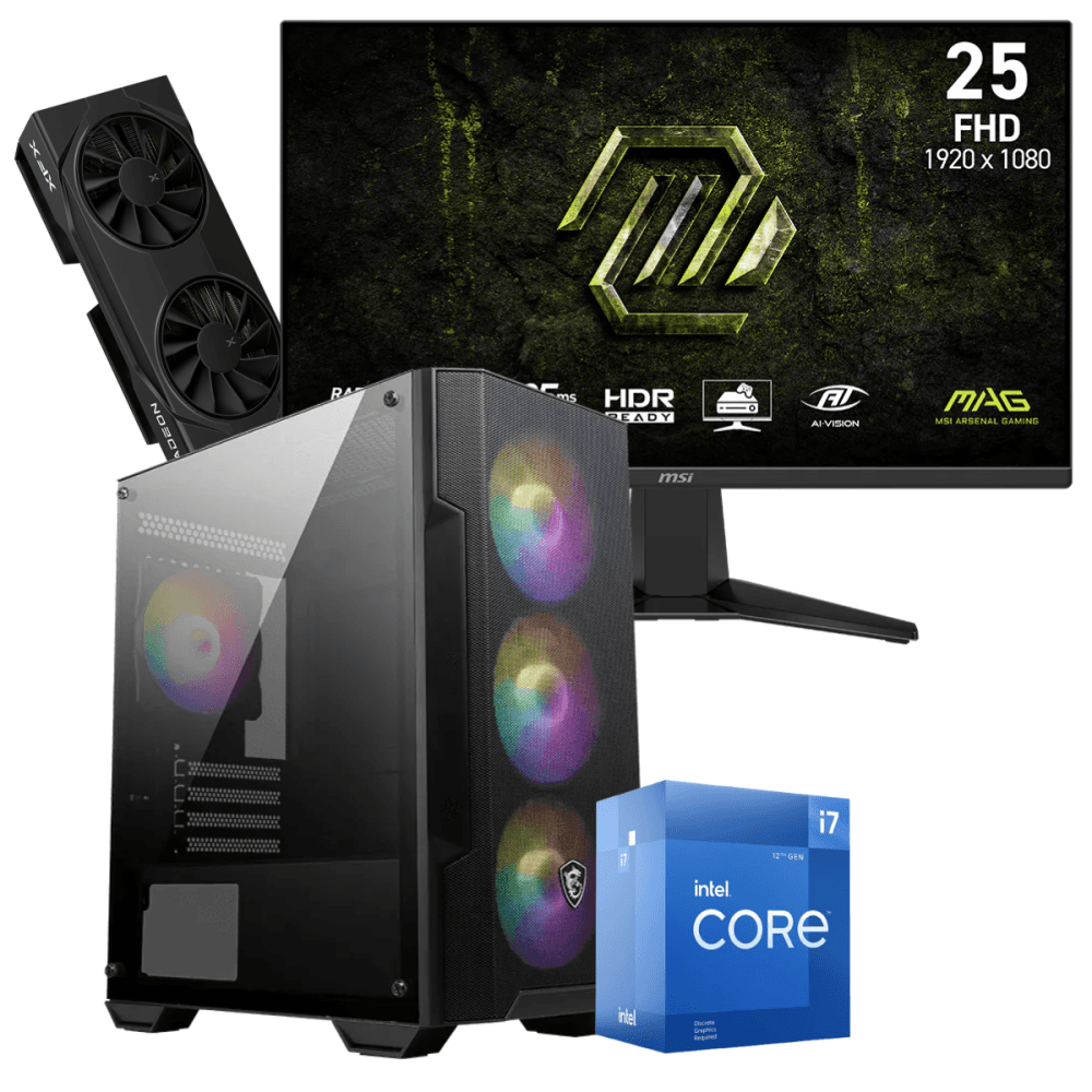 MSI Setup Gamer Special Pc de Bureau Gaming i7-12700F RX 9060 8G