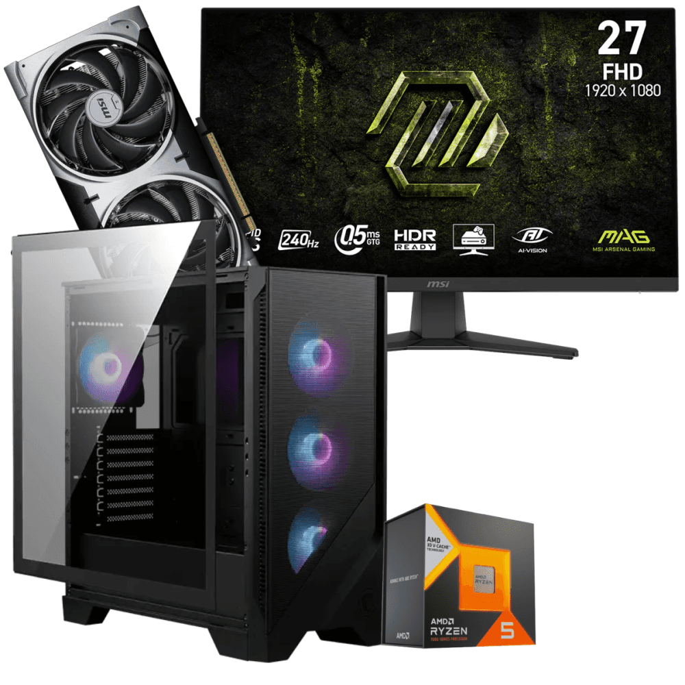 Msi Setup Gamer Special Pc de Bureau Gaming Ryzen 5 7500X3D RTX 5070 12G DDR5