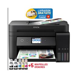 Epson Imprimante EcoTank L6290 4 en 1 couleur A4 Recto Verso + 5 Bouteilles D'encres
