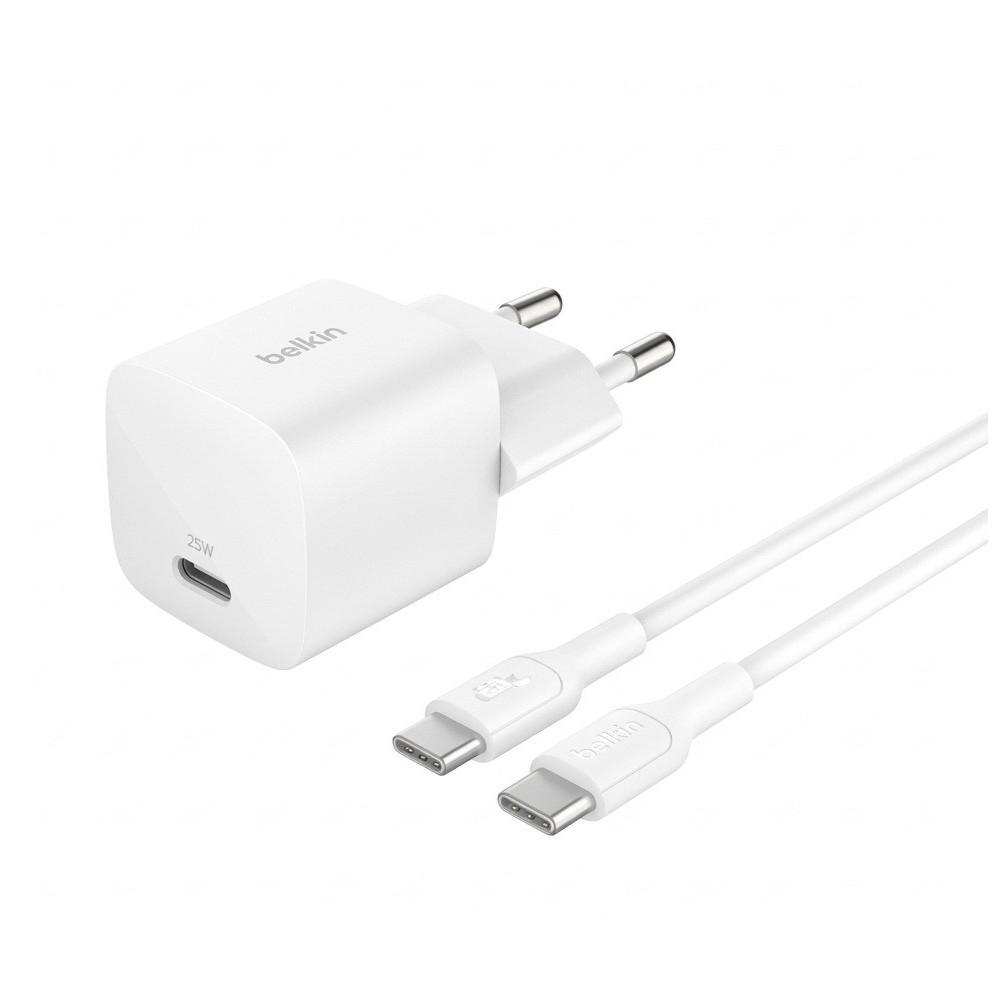 secteur Chargeur BELKIN BoostCharge USB-C 25 W câble USB-C vers USB-C