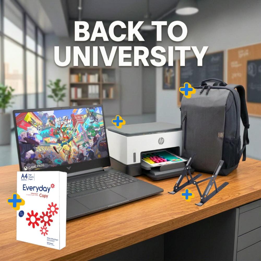HP Back to University : PC Portable Gamer Victus Ryzen 5 + RTX Imprimante Recto-Verso Smart Tank 670