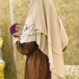Hijab Isdel Khimar « Mayar » couleur Beige longue Isdel Khimar femme moderne