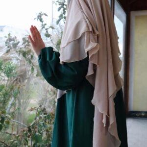 Jilbab femme une pièce « kamar » bouteille longue femme robe hijab moderne