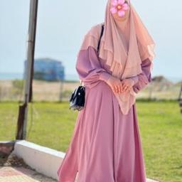 Abaya Jupe femme deux pièces « Ensemble MALAKI » Mauve poudré & Jupe Beige longue jilbab femme robe hijab moderne