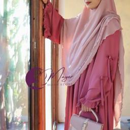 Abaya femme une pièce « Takwa » poudré longue femme robe moderne