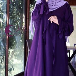 Katifiya Jupe femme deux pièces « Hana » Aubergine longue Jupe femme robe moderne