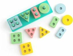 Jeu de construction Montessori formes géométriques -16 pcs