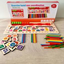 Jeu éducatif en bois –Montessori Coordination main-œil & apprentissage