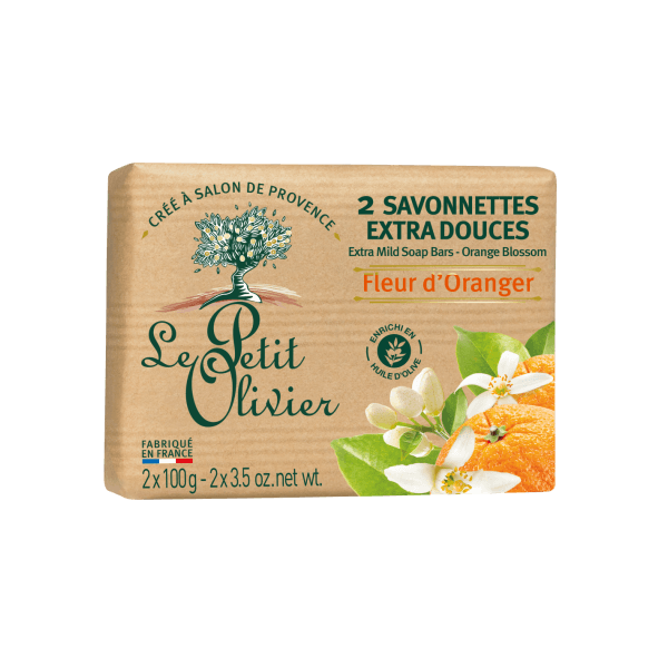 Savonnettes Extra Douces Fleur d''Oranger 2x100g