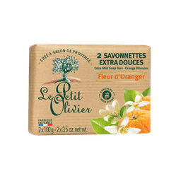 Savonnettes Extra Douces Fleur d''Oranger 2x100g