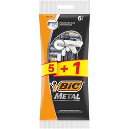 BIC Metal, Rasoirs Jetables pour Homme dotés d’une Lame en Acier Inoxydable Renforcée