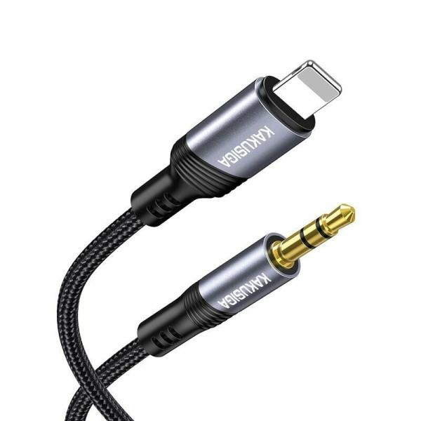 Audio Cable Tressé Jack vers LIGHTNING KAKU 3,5MM KAKU 1M