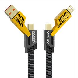 Charge Cable Data 4en1 Super Rapide PD65W Anti Torsion 1.2 Mètre